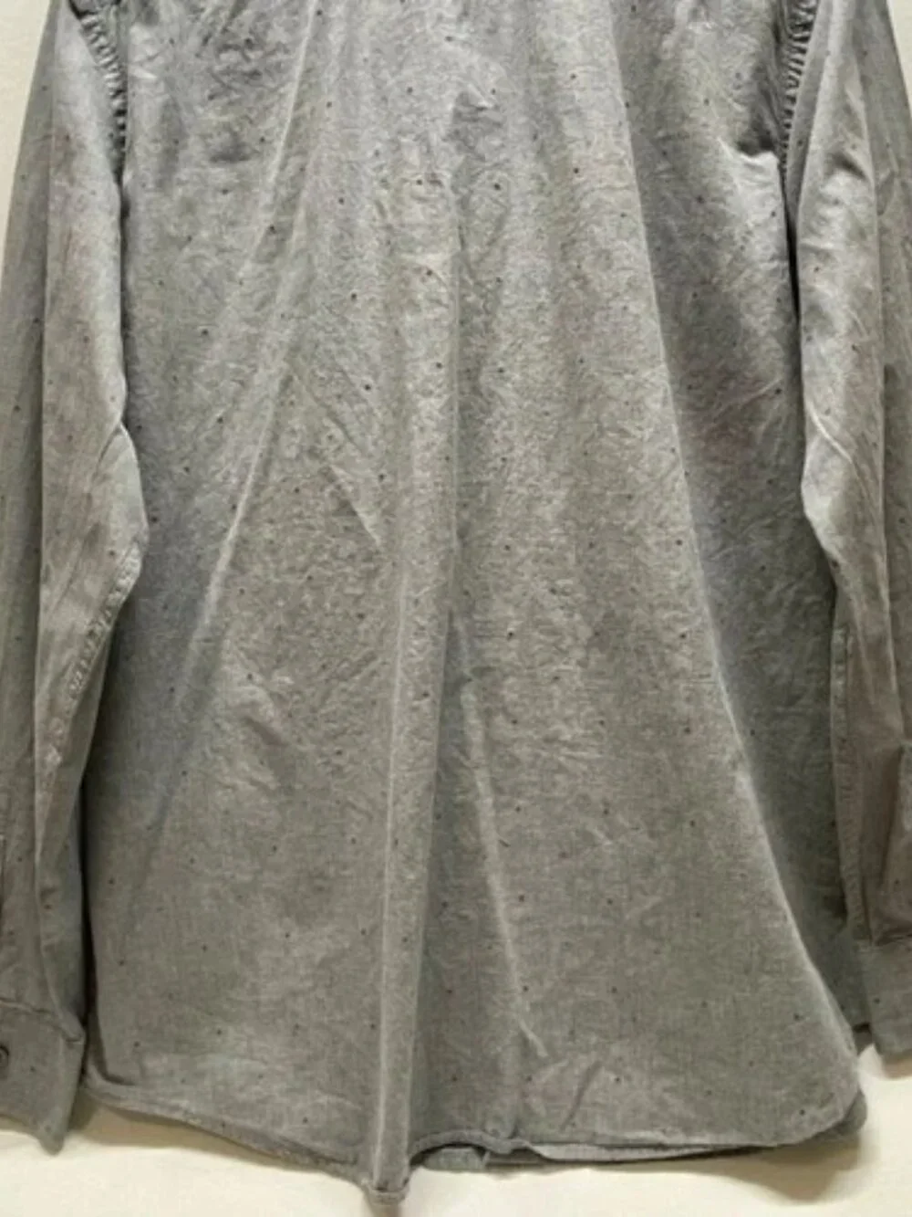 Banana Republic Dress Shirt Men's XL Grey Confetti Soft Wash Standard‎ Fit EUC